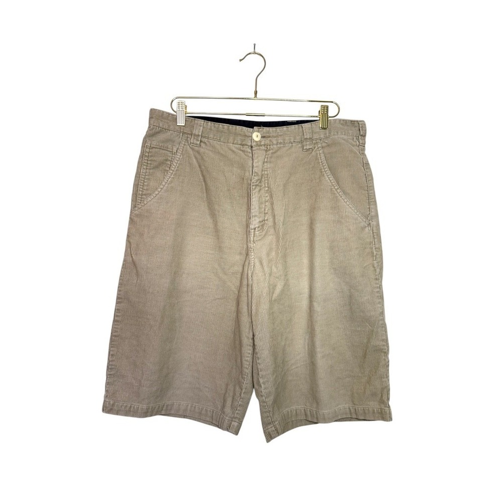 Mens Barley Tan Corduroy Relaxed Fit Shorts Size 36 Cotton‎ Streetwear Y2K